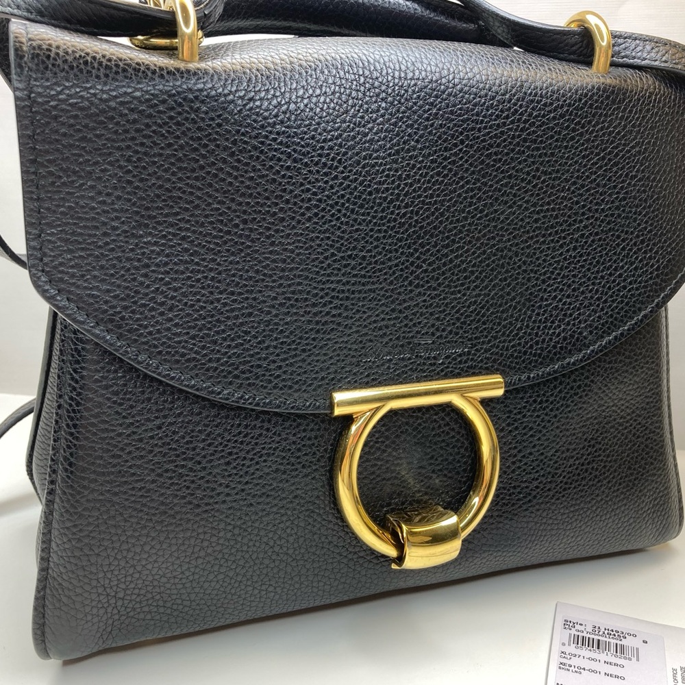 Salvatore Ferragamo Sm Margot Leather Satchel